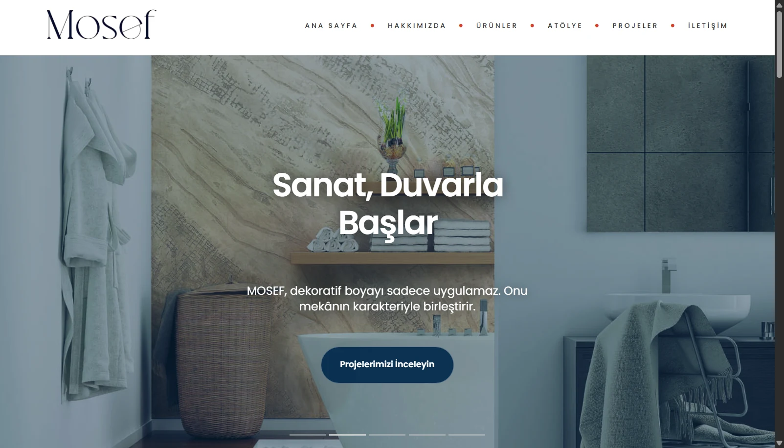 The Mosef website as built by Velkina
